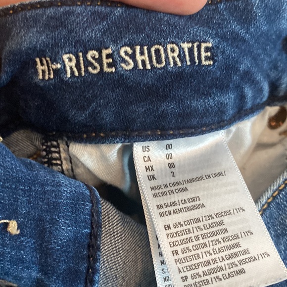 American Eagle Outfitters Super Stretch Hi-Rise Shortie Shorts‎ Womens Size 00 - Picture 8 of 8